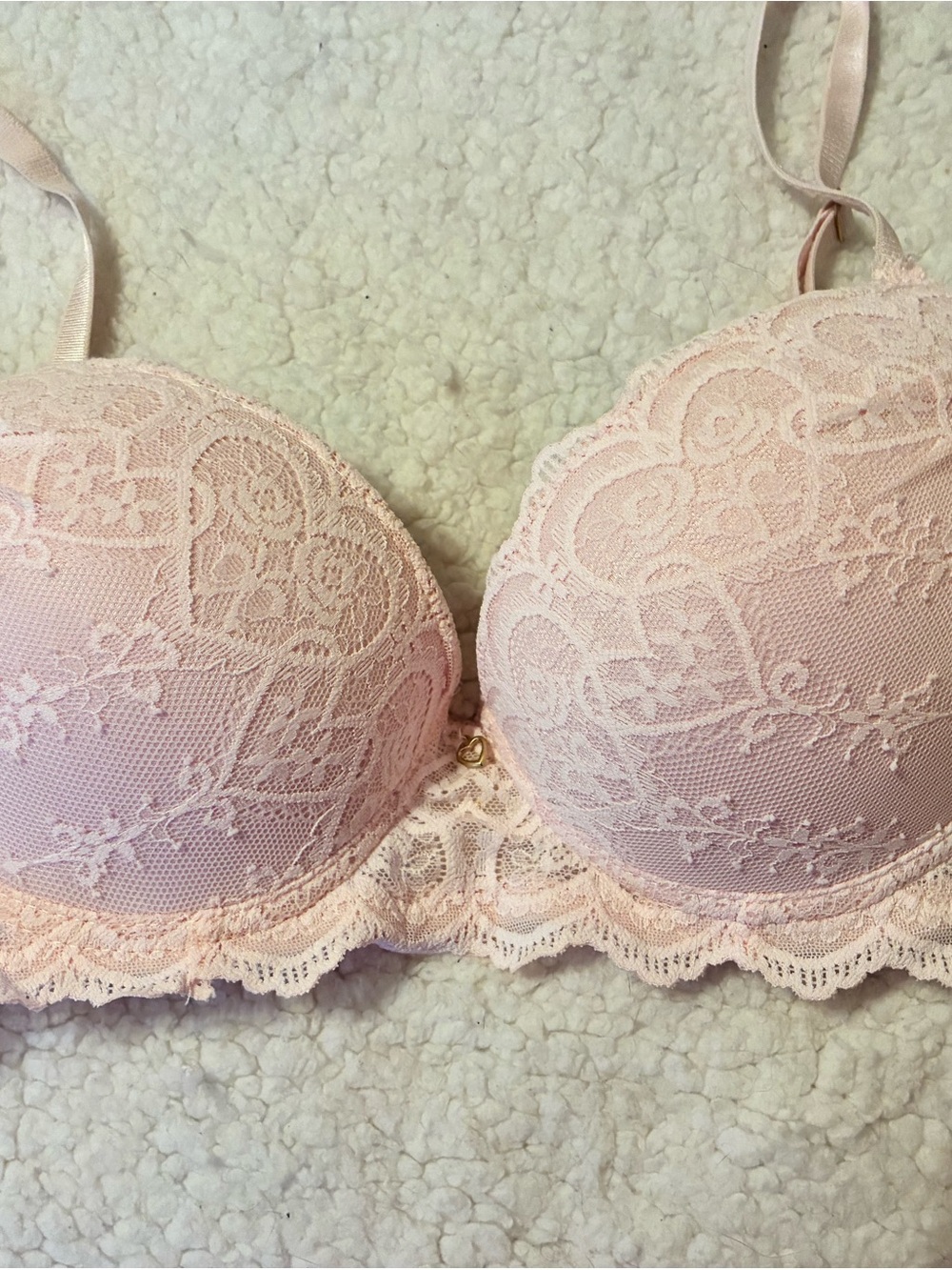 Jessica Simpson Soft Pink Lace Push-Up Bra